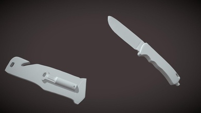 knive sheath - 3d model raffiell f6b0601 3d print model - Mito3D