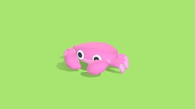 krabs crab - quirky series buy royalty free 3d model omabuarts studio cute river vr ar gamedev water crustacean game lowpoly poly animal sea 3d print model - Mito3D