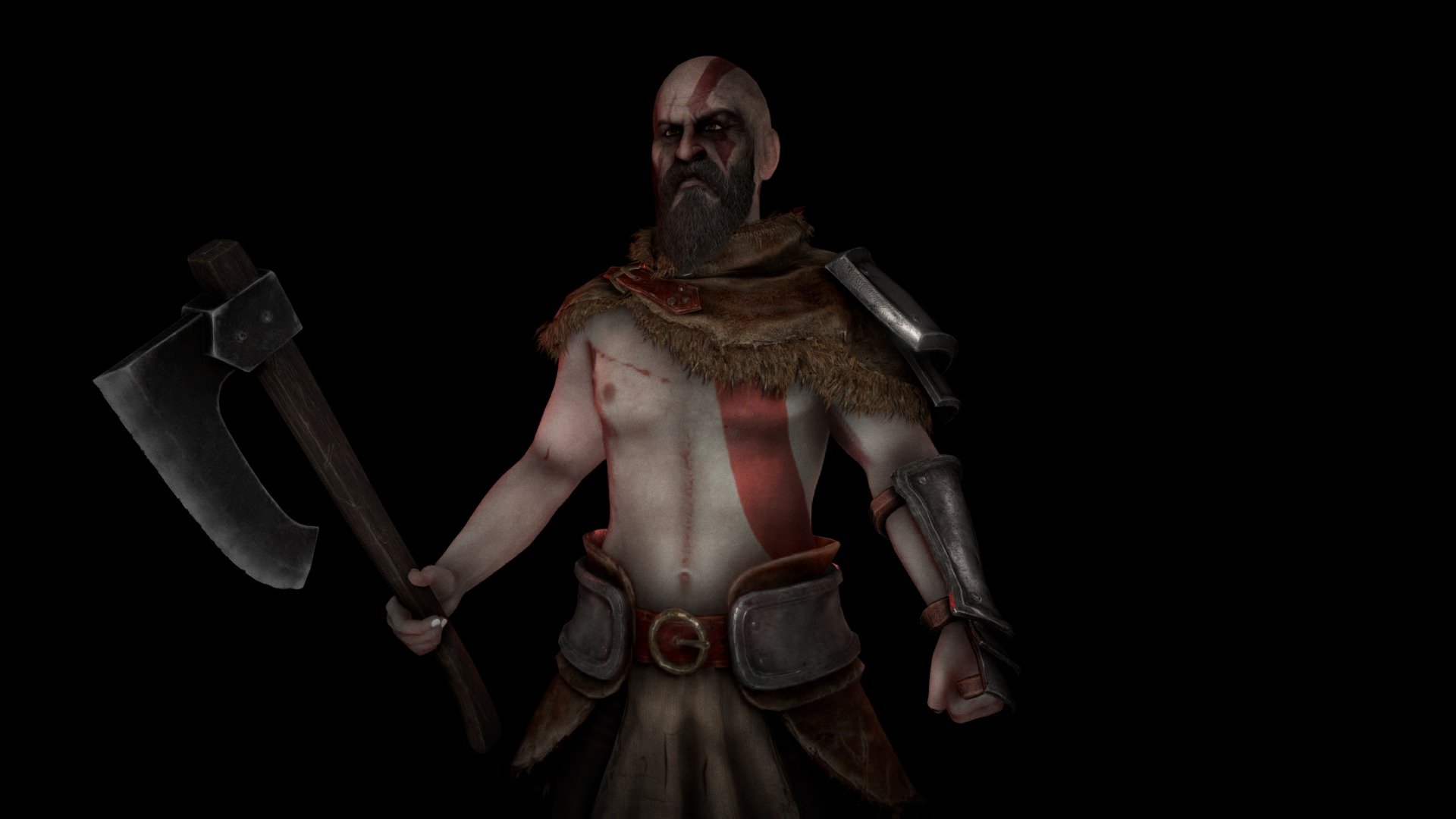 Kratos Dieu guerre acheter royalties libre 3d modèle samadahmed 211145f 3D print model - Mito3D