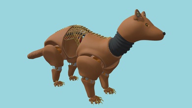large robotic ferret - 3d model ninjoe101 043eb72 year 3030 people come across country see mrfields mechanized circus most popular mechanical animals course enormous elephants ferocious lions however my favorite fantastic ferrets stand seven feet tall 3d print model - Mito3D