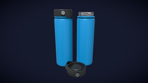 large water bottle - buy royalty free 3d model we3do we3domodel drink food storage care sports gym equipment exercise training water stainless health wellness thermos h2o insulated water-bottle gym-equipment hydration bottle steel  3d print model - Mito3D