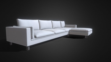 large white couch - download free 3d model quantum3d 91b641a 3d print model - Mito3D