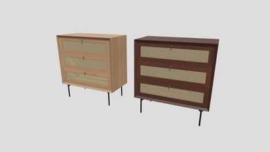 laura rattan chest drawers 2colors - buy royalty free 3d model interior interiormodel 6a554e4 3d print model - Mito3D