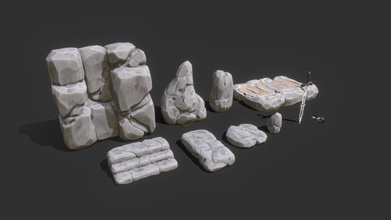 lava cave stylized game ready assets - buy royalty free 3d model zliawili 3598acc pack rocks creating environment i&rsquo ve also included sword part chain can cloned create full 3d print model - Mito3D