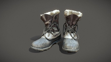leather boots 3d scan - buy royalty free model magann 343c222 3d print model - Mito3D