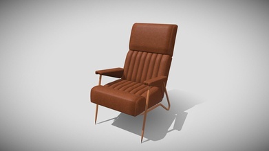 leather chair - 3d model mohammed qamar moqam 6764a7f 3d print model - Mito3D