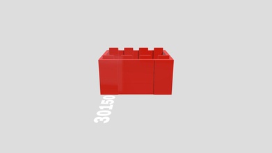 lego part 30150 - 3x4 crate download free 3d model rebelliousrobot d524be9 recreated piece blender aka 3d print model - Mito3D