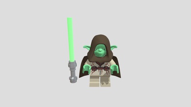 lego yoda - download free 3d model charlesavila626 5f0ecb7 fully rigged comes lightsaber all materials already made check out my youtube channel https wwwyoutubecom uckfrlr5irrml-kigpouz7rq 3d print model - Mito3D