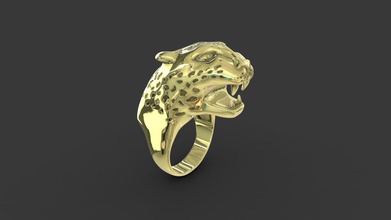 leopard - 3d model lbusanello 8bc6837 ring size height 3961 mm width 2261 depth 3064mm inside 10us 19 84mm volume 195093 cubic millimeters approximate weight 18k gold 303g 14k 2692g silver 950 199g tickness 1mm 3d print model - Mito3D
