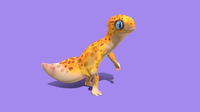 leopard gecko character - 3d model samuelv 1382745 3d print model - Mito3D