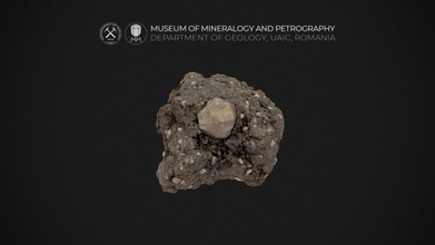 leucite trapézio vulcânico matriz 3d modelo museu mineralogia petrografia uaic mineralogipetrografia 078b71e 3d print model - Mito3D