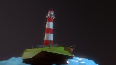 lighthouse challenge - download free 3d model warhead980 7cbe570 scene low poly 3d print model - Mito3D