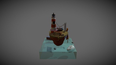 Deniz Feneri diorama - 3d model sofia villalba ve bir havuz sophievillalba 145257b burada giriş lighthousechallenge benim kavram lautaro cabrini çalıştı 3d print model - Mito3D