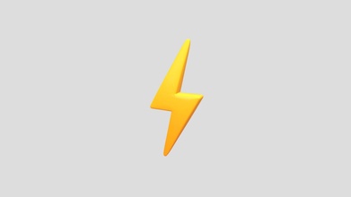 lightning symbol - buy royalty free 3d model bariacg 999ddfc power bolt fast icon flash thunder charge emoji cartoon electric 3d print model - Mito3D