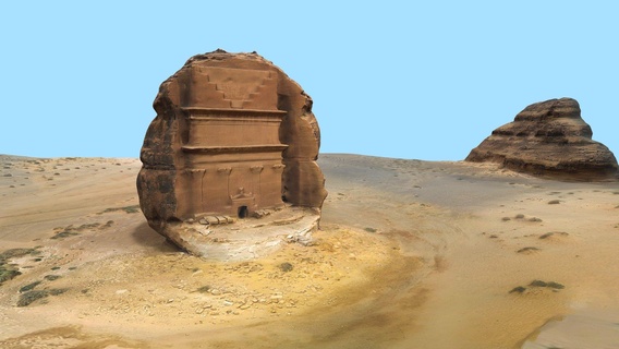 lihyan tomb ula saudi arabia - buy royalty free 3d model libanciel landmark heritage old tourism touristic saleh salih hegra madain al-hijr 3d print model - Mito3D