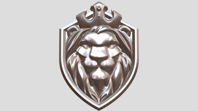 lion embleme draft - buy royalty free 3d model marat 8f791c4 3d print model - Mito3D