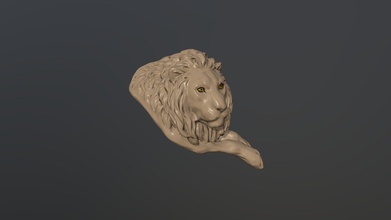 lion head beginer - download free 3d model jhinuk c303770 3d print model - Mito3D