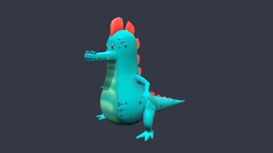 dinossauro pequeno - modelo 3d allieneyge 0eb519f primeira personagem em 3d, 3d print model - Mito3D