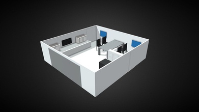 sala de estar - download grátis modelo 3d zyrokhd 4122a5e lowpoly sem texturas 3d print model - Mito3D