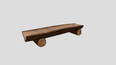 log bench - 3d model ambimesh 55fea7c low poly 2k diffuse texture 3d print model - Mito3D