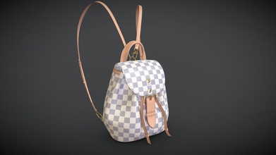 louis vuitton sperone backpack damier azur bag - 3d model 3dmonk 9797de3 3d print model - Mito3D