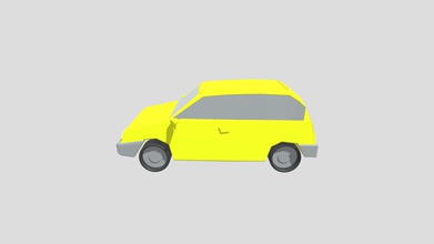 low-poly coche - descargar gratis 3d modelo unmouse 5e98b02 amarillo luces del bajo-poly 3d print model - Mito3D