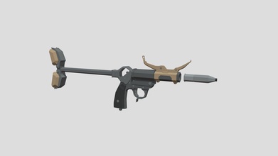 low poly pistola combattimento 34 3d modello uomo foxplay382 87362fc 3d print model - Mito3D