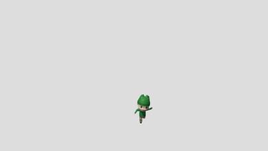 low-poly running pose - download free 3d model z0mbi3cat c46effc holly she basic character made learn modelling game assets 3d print model - Mito3D
