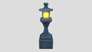 low-poly stylized japanese lantern - 3d model miszla 17bedd8 perfect mobile & games designed work unity any other game-engine lowpoly optimized you can store 3d print model - Mito3D