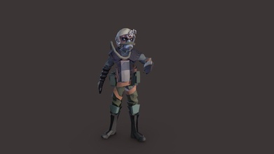low-poly wasteland wanderer - 3d model mon9rchgg 7ffdc32 3d print model - Mito3D
