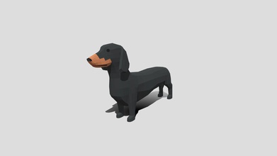 low poly cartoon dachshund dog - buy royalty free 3d model chroma3d vendol21 219d038 modeled prepared low-poly style renderings background general cg visualization presented mesh quads only verts 894 faces 892 have simple materials diffuse colors no ring maps uvw mapping available original file created blender you receive 3ds obj fbx blend dae stl all preview images were rendered cycles product ready render out-of-the-box please note lights cameras included clean alone other provided files centered origin has real-world scale 3d print model - Mito3D