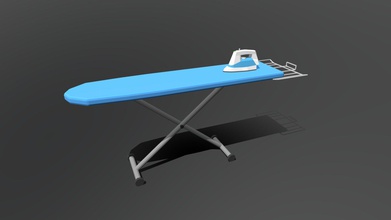 low poly cartoon ironing board - buy royalty free 3d model chroma3d vendol21 ef9a8e6 iron set modeled prepared low-poly style renderings background general cg visualization presented 2 meshes quads tris verts 988 faces 970 have simple materials diffuse colors no ring maps uvw mapping available original file created blender you receive 3ds obj fbx blend dae stl all preview images were rendered cycles product ready render out-of-the-box please note lights cameras only included clean alone other provided files centered origin has real-world scale 3d print model - Mito3D