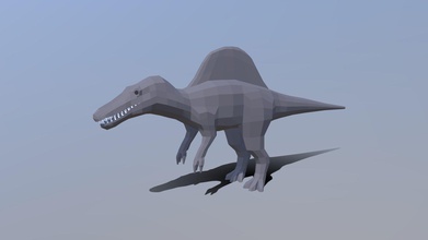 low poly cartoon spinisaurus dinosaur - buy royalty free 3d model chroma3d vendol21 43d1c30 spinosaurus modeled prepared low-poly style renderings background general cg visualization presented mesh quads only verts 1900 faces 1658 have simple materials diffuse colors no ring maps uvw mapping available original file created blender you receive 3ds obj fbx blend dae stl all preview images were rendered cycles product ready render out-of-the-box please note lights cameras included clean alone other provided files centered origin has real-world scale 3d print model - Mito3D