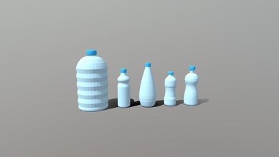 low poly cartoon water bottles - buy royalty free 3d model chroma3d vendol21 ee53352 5 modeled prepared low-poly style renderings background general cg visualization presented meshes quads only verts 4938 faces 4928 have simple materials diffuse colors no ring maps uvw mapping available original file created blender you receive 3ds obj fbx blend dae stl all preview images were rendered cycles product ready render out-of-the-box please note lights cameras included clean alone other provided files centered origin has real-world scale 3d print model - Mito3D