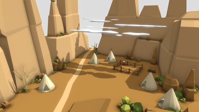 low poly desert - download free 3d model marzipanne 87f3124 stylized scene based cartoon cam used cartoons games 3d print model - Mito3D