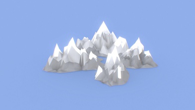low poly mountains - buy royalty free 3d model steele steelefrau e139ed7 super stylised perfect your game render 3d print model - Mito3D