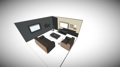 low poly room hall - 3d model qwesis qwesisru 47d5132 my first job 3d print model - Mito3D