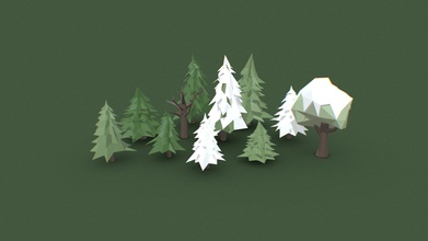 low poly trees - buy royalty free 3d model steele steelefrau 93fe2b5 super stylised easy switch up colour scheme perfect your game render modeled blender 282 rendered eevee cycles 3d print model - Mito3D