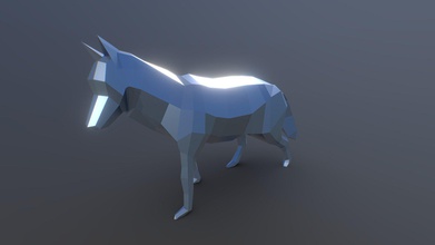 low poly wolf - 3d model alexchoate3d 722e20b created alex choate personal project 3d print model - Mito3D