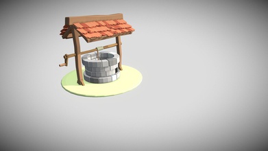 lowpoly - water well 3d model alessandrofindus 7370c18 hi everyone my first sketchfab decided post just quick low poly exercise 3d print model - Mito3D