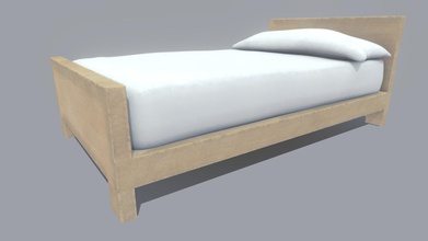 lowpoly bed - download free 3d model mohamed199 6eb4212 -lowpoly -7404 polygons -pbr textures type -base color -metallic -roughness -ambient occlusion -normal -hight files fbx obj mb 3d print model - Mito3D