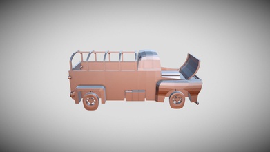 lowpoly carwreck - download free 3d model lucassteendam 5b13a8f made school project 3d print model - Mito3D