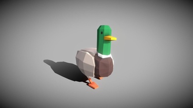 lowpoly duck animated - 3d model wisdom3d 0242fe3 3d print model - Mito3D