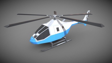 lowpoly helicopter vehicle - buy royalty free 3d model koleos3d fd60c28 3d print model - Mito3D