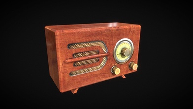 lowpoly rétro radio acheter royalties libre 3d modèle Alexandre vérité eedea1f 3d print model - Mito3D