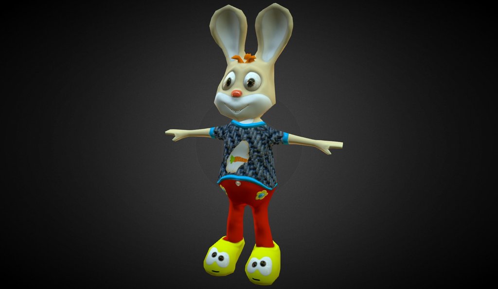 düşük poli hileli tavşan karakter 3d model kavramlar 6a6499b 3D print model - Mito3D