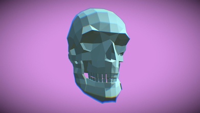 lowpoly skull - 3d model megametasux f55332f 3d print model - Mito3D