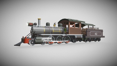 lowpoly locomotiva a vapore - modello 3d azure asta rodstar 1bd631c piccola 3d print model - Mito3D