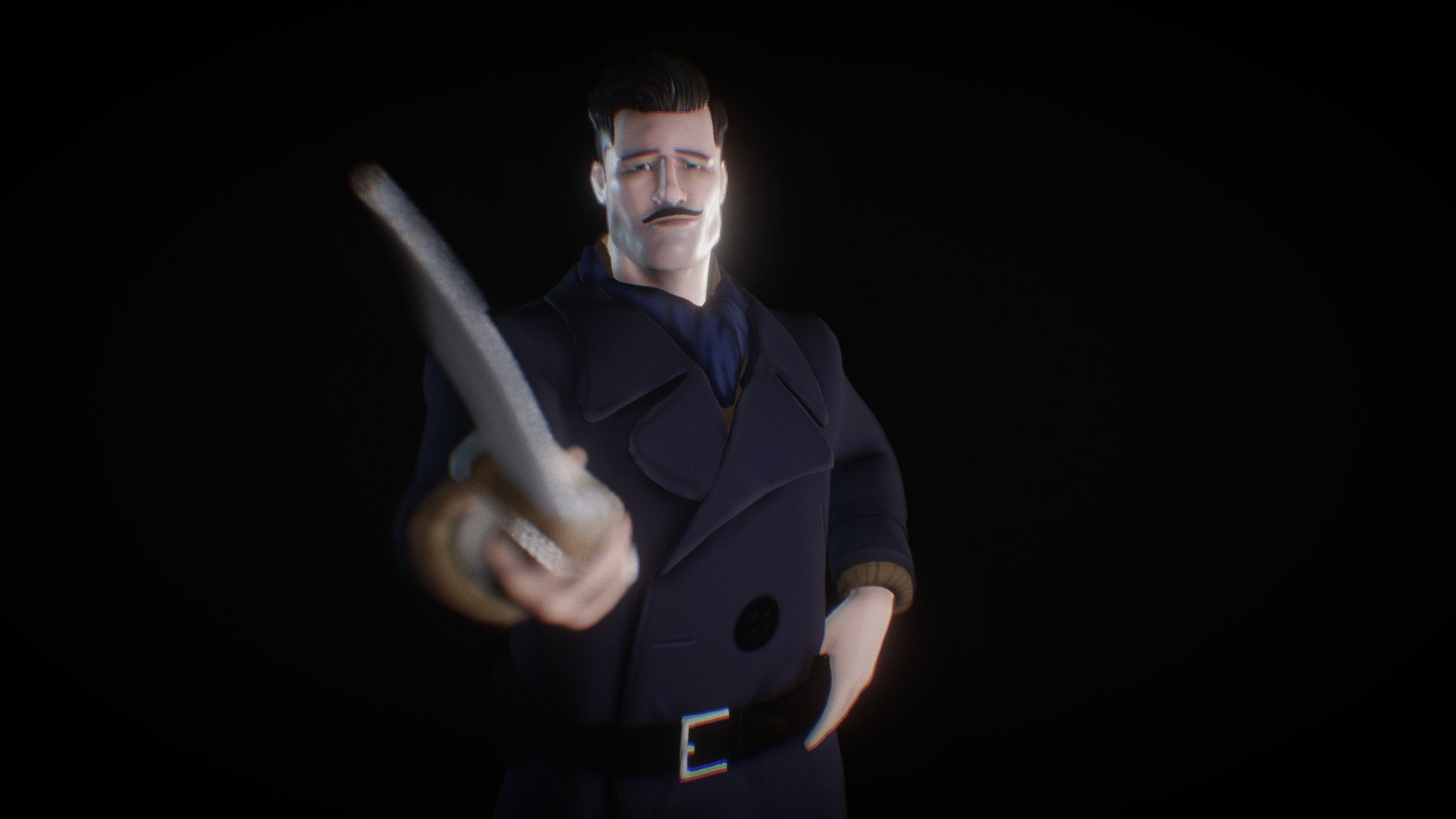 lt aldo raine - modelo 3d matheus pedreira matheuspedreira 4d5dfe9 personagem baseado tenente rainde inglório safados totalmente criado blender 3D print model - Mito3D