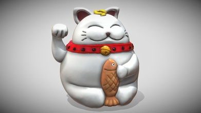 lucky cat - 3d model su ying chia ying1980 aaaeb61 3d print model - Mito3D